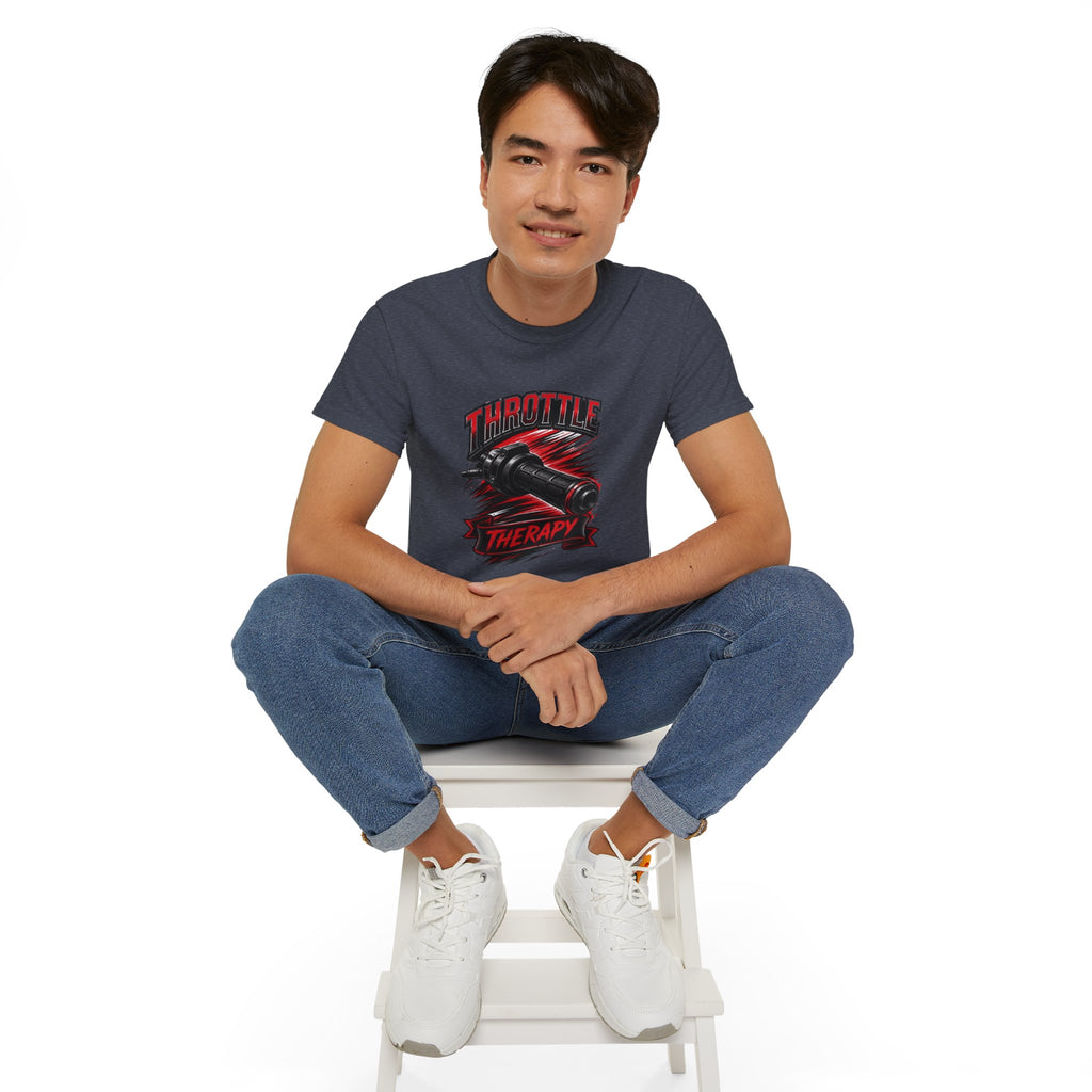 Throttle Therapy Tee – Motorcycle Spark Plug Racing T‑Shirt