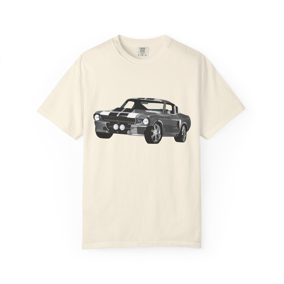 Classic Muscle Car Graphic T-Shirt — Retro Shelby GT Race Stripes Tee