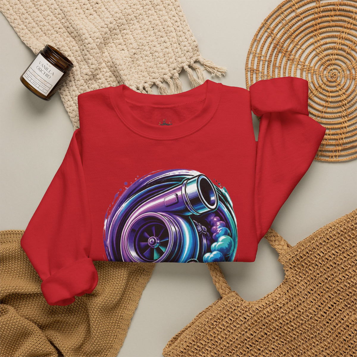 Crewneck Sweatshirt — Turbo Vibes Only Performance Graphic