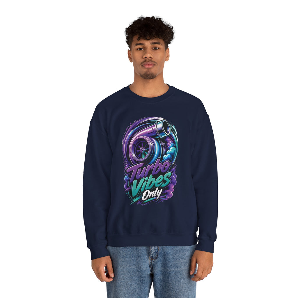 Crewneck Sweatshirt — Turbo Vibes Only Performance Graphic