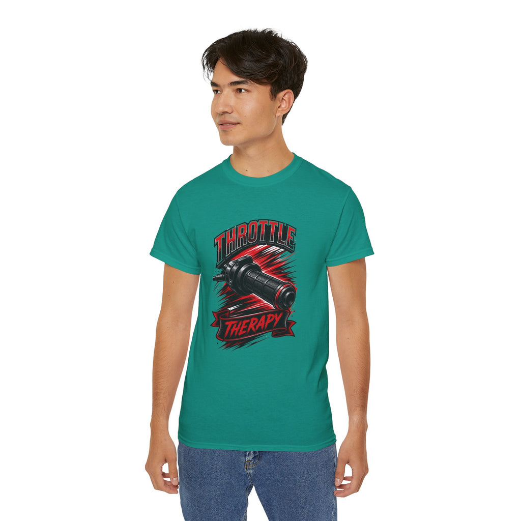 Throttle Therapy Tee – Motorcycle Spark Plug Racing T‑Shirt