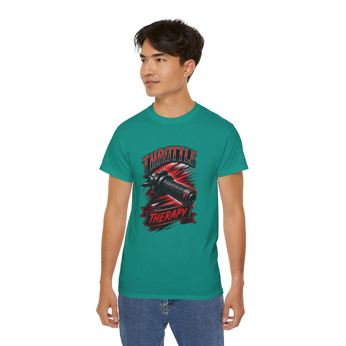 Throttle Therapy Tee – Motorcycle Spark Plug Racing T‑Shirt