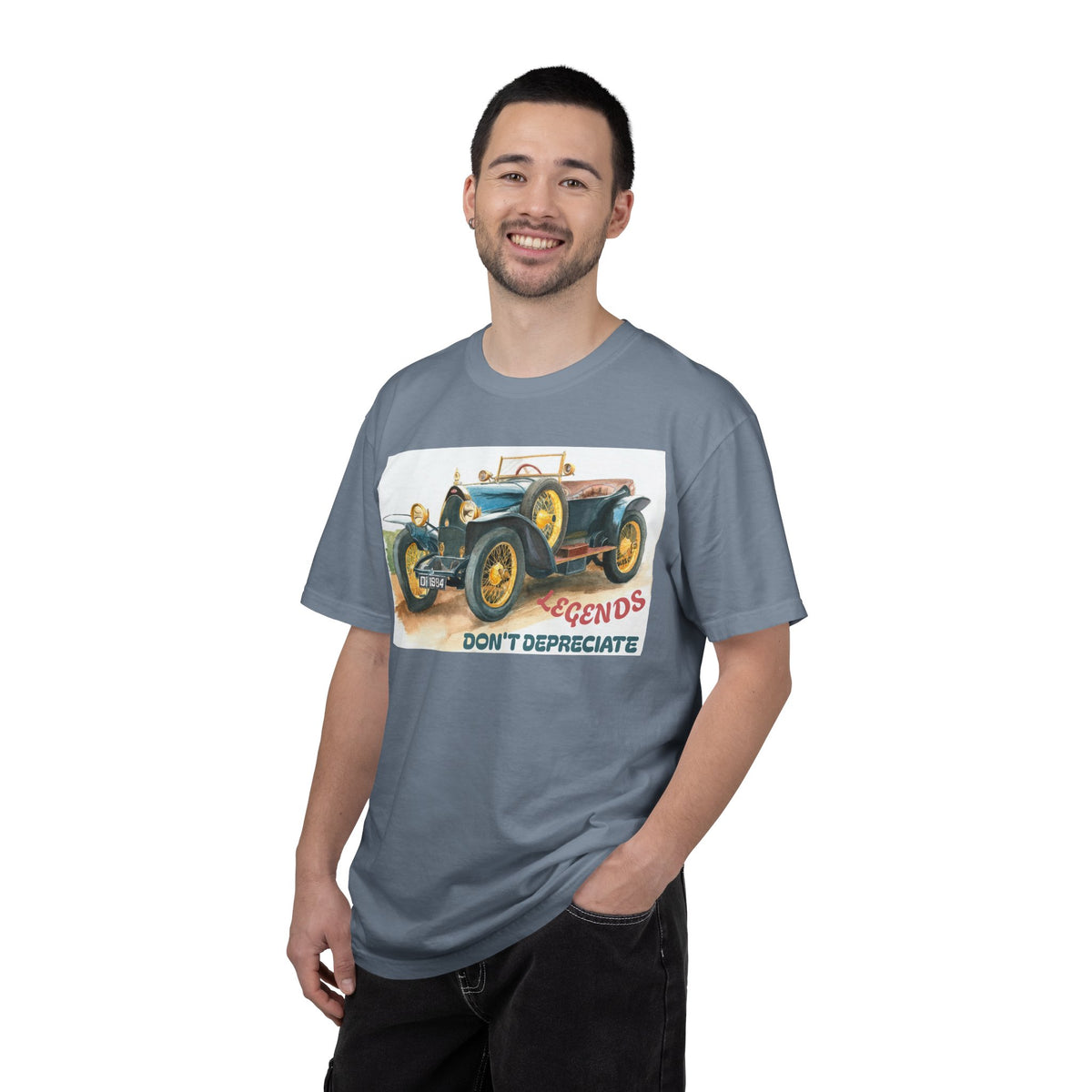 Vintage Car T‑Shirt — “Legends Don’t Depreciate” Classic Auto Graphic Tee