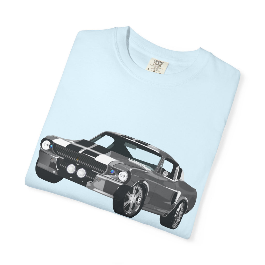 Classic Muscle Car Graphic T-Shirt — Retro Shelby GT Race Stripes Tee