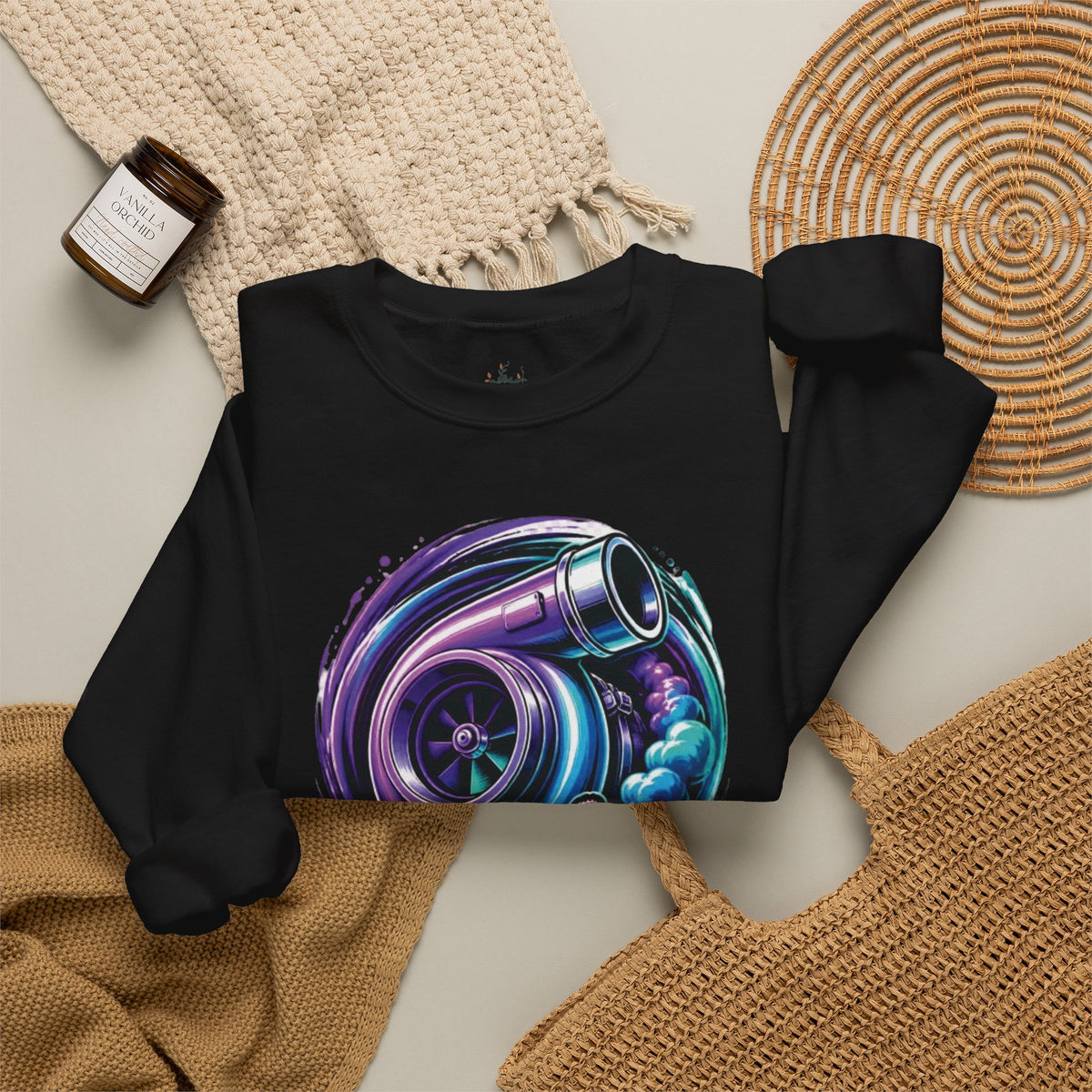 Crewneck Sweatshirt — Turbo Vibes Only Performance Graphic