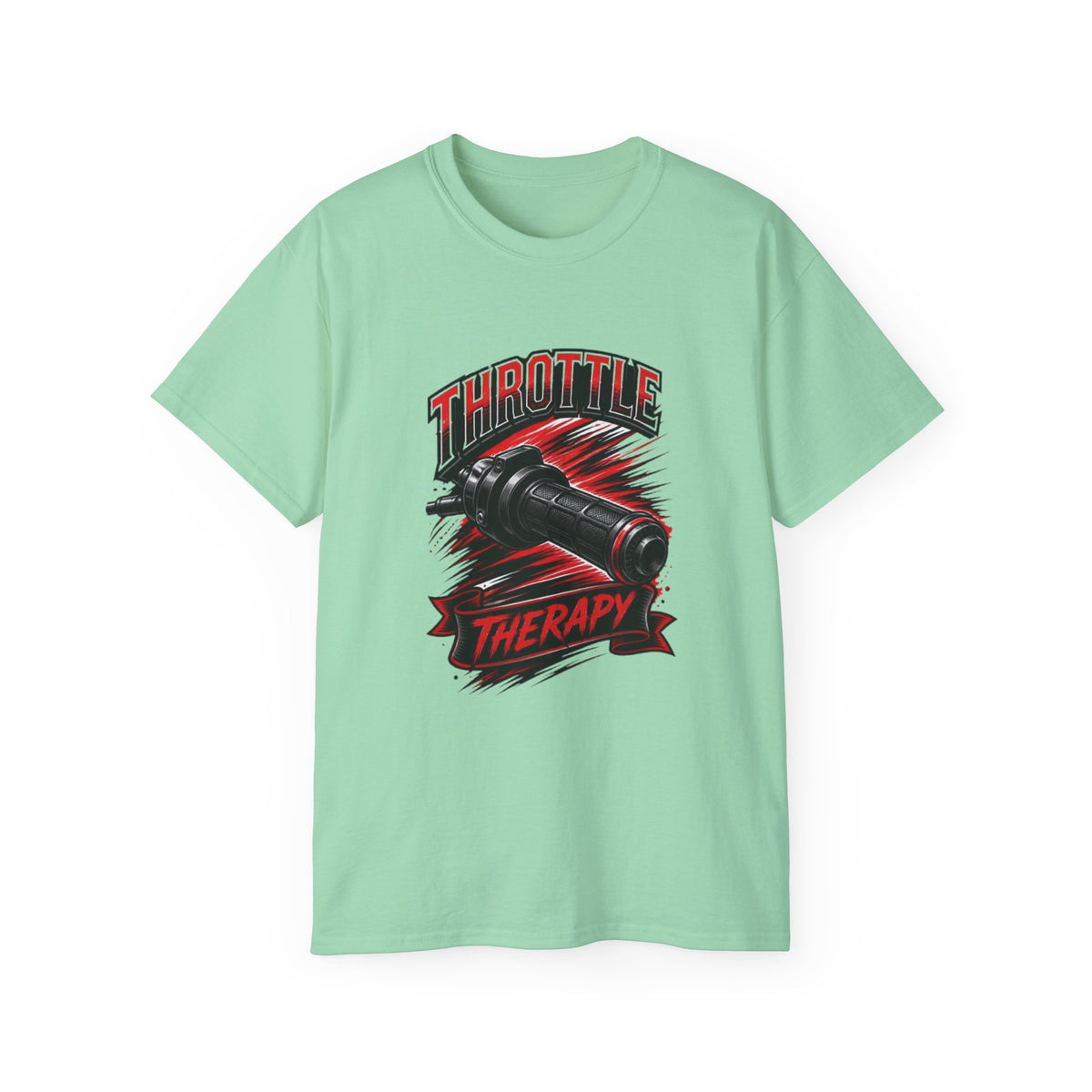 Throttle Therapy Tee – Motorcycle Spark Plug Racing T‑Shirt