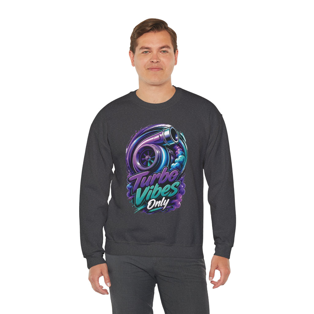 Crewneck Sweatshirt — Turbo Vibes Only Performance Graphic