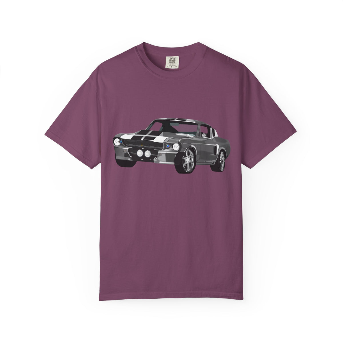 Classic Muscle Car Graphic T-Shirt — Retro Shelby GT Race Stripes Tee