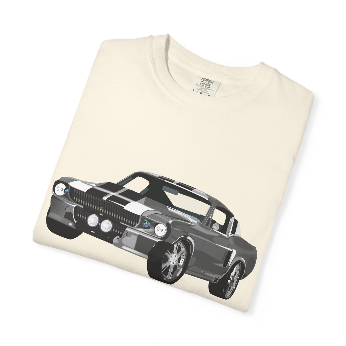 Classic Muscle Car Graphic T-Shirt — Retro Shelby GT Race Stripes Tee