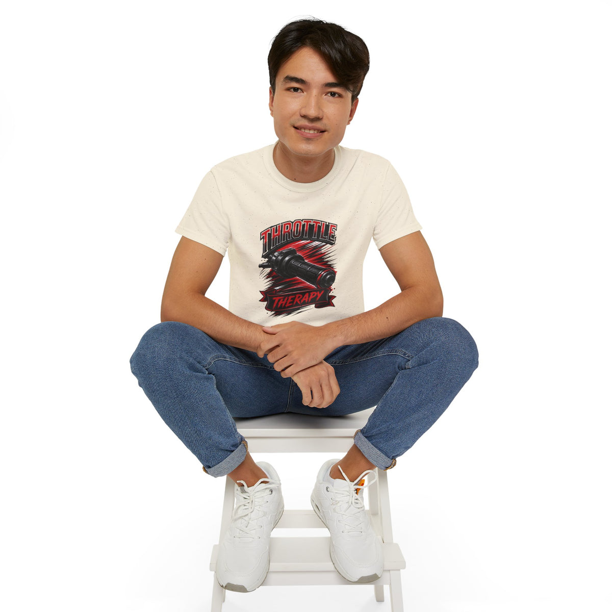 Throttle Therapy Tee – Motorcycle Spark Plug Racing T‑Shirt