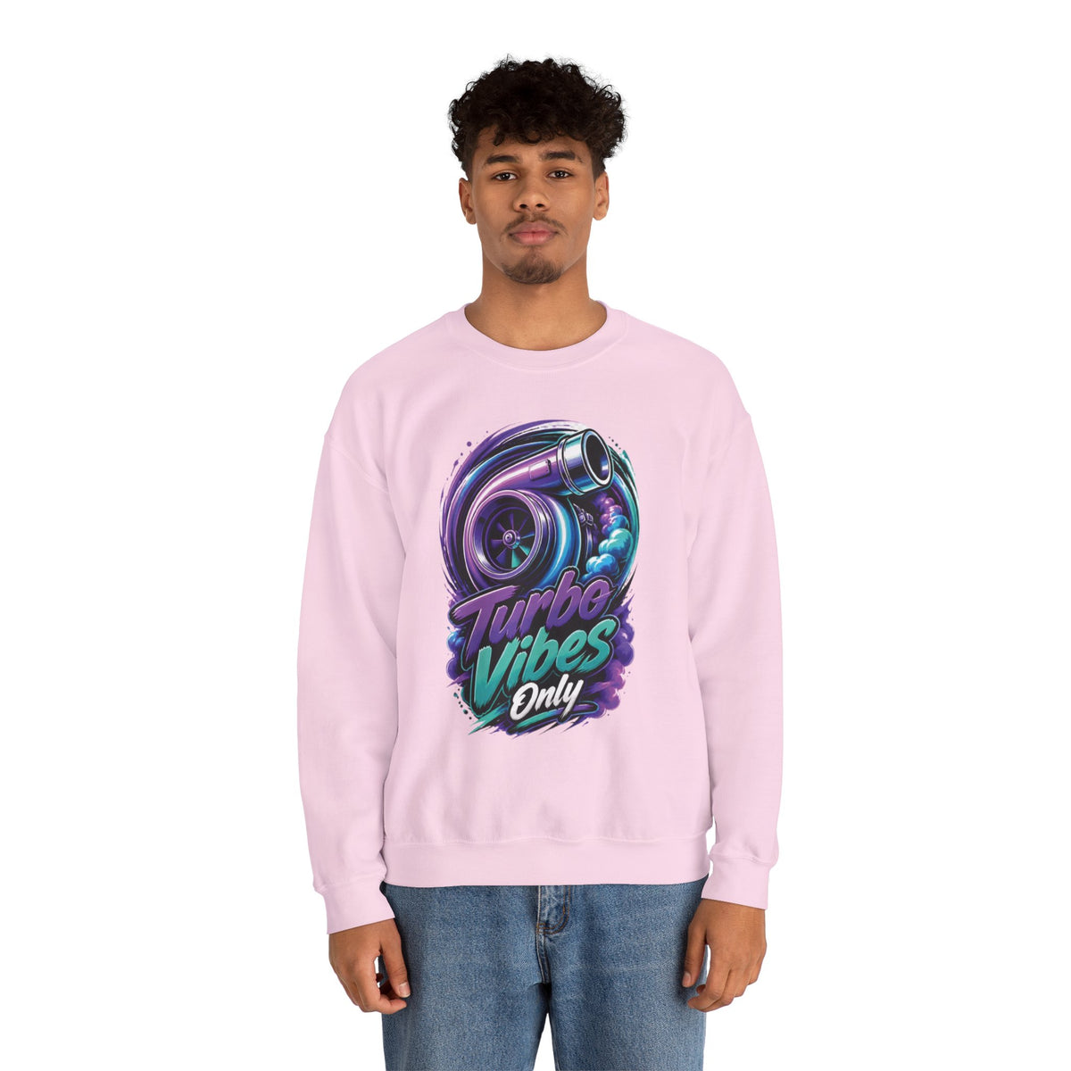 Crewneck Sweatshirt — Turbo Vibes Only Performance Graphic
