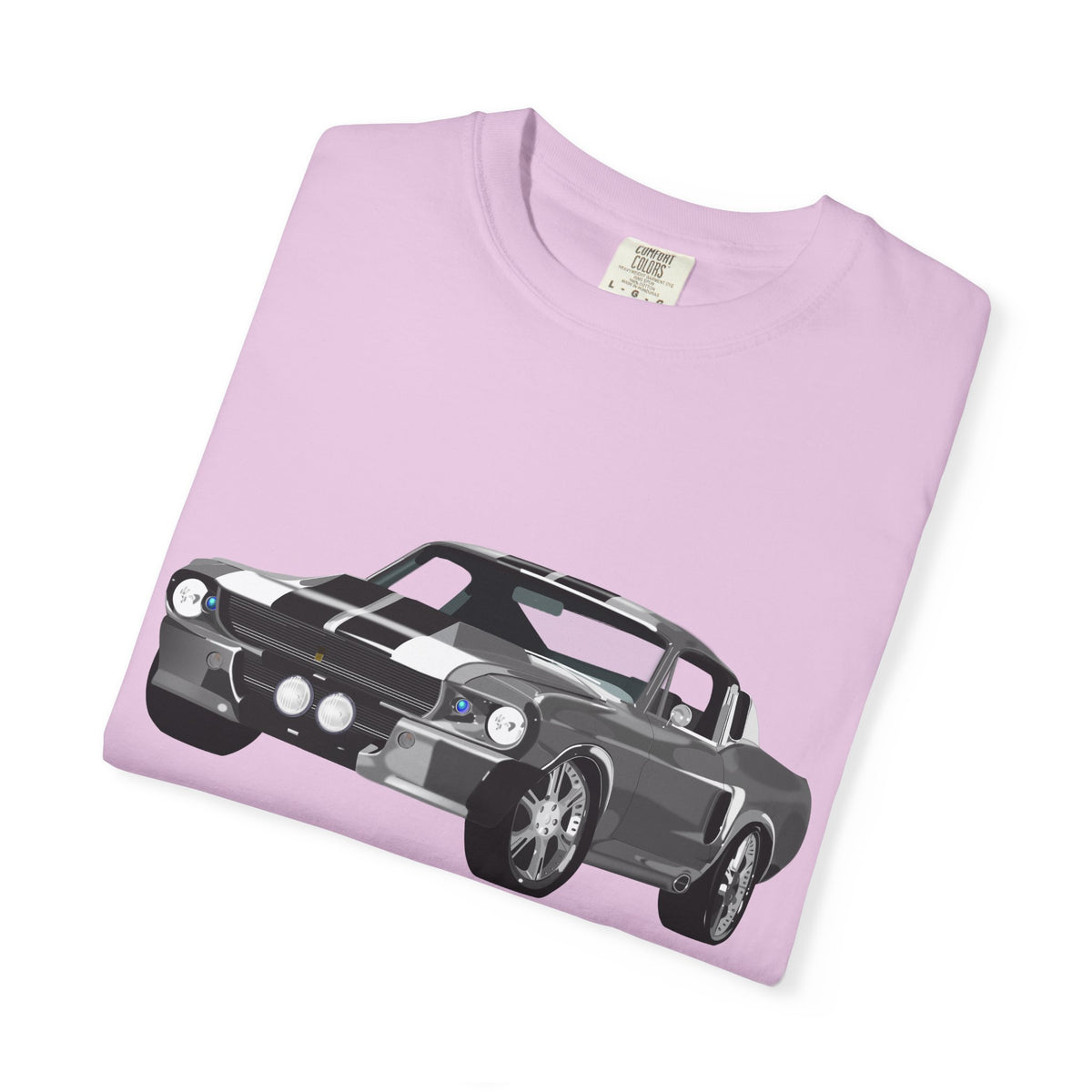 Classic Muscle Car Graphic T-Shirt — Retro Shelby GT Race Stripes Tee