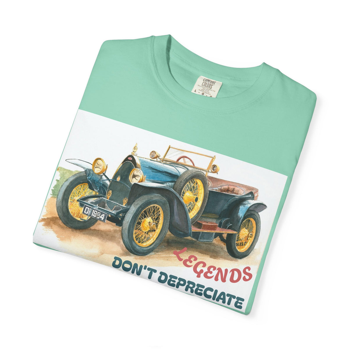 Vintage Car T‑Shirt — “Legends Don’t Depreciate” Classic Auto Graphic Tee