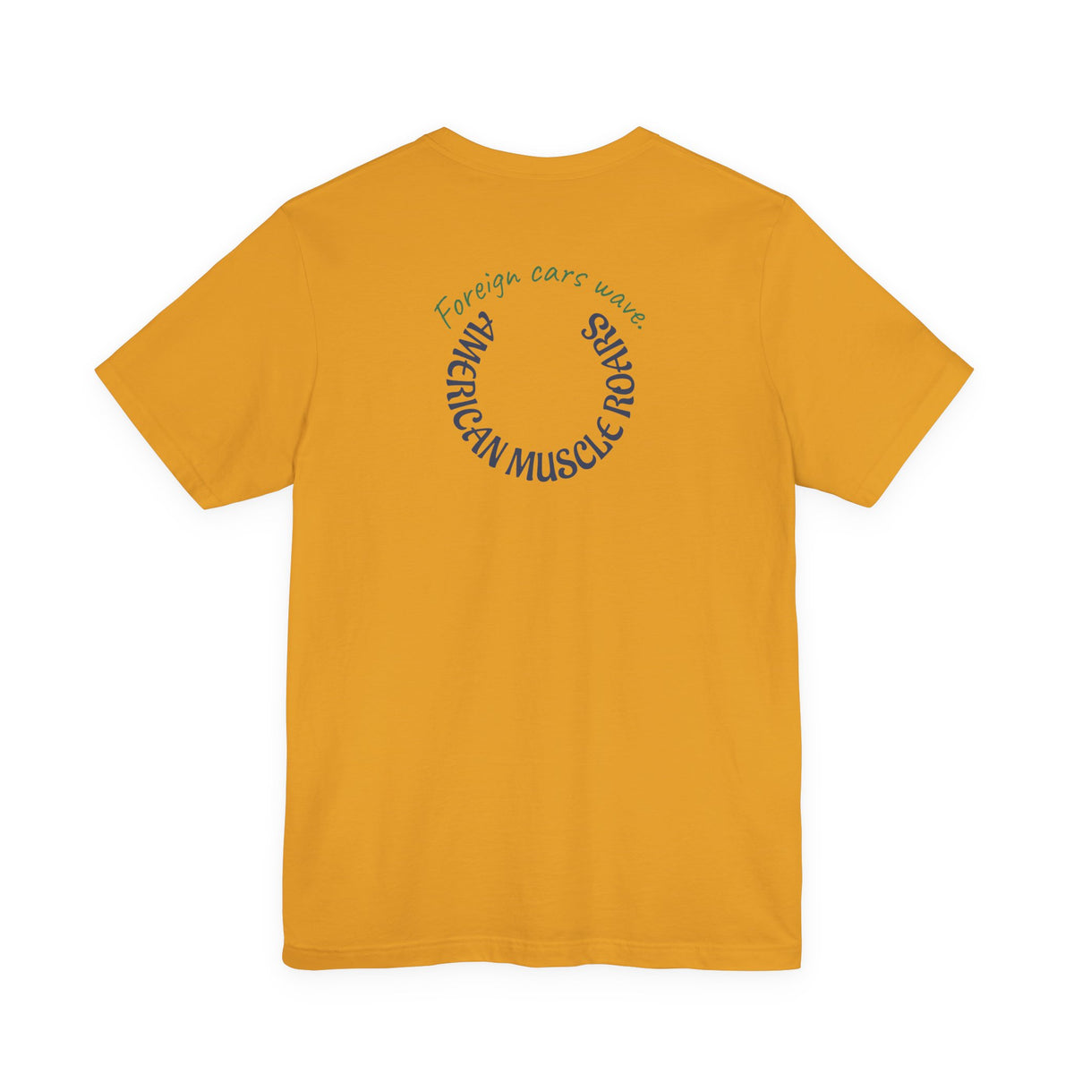 Yellow Classic Muscle Car T-Shirt | American Muscle Roars back graphic tee
