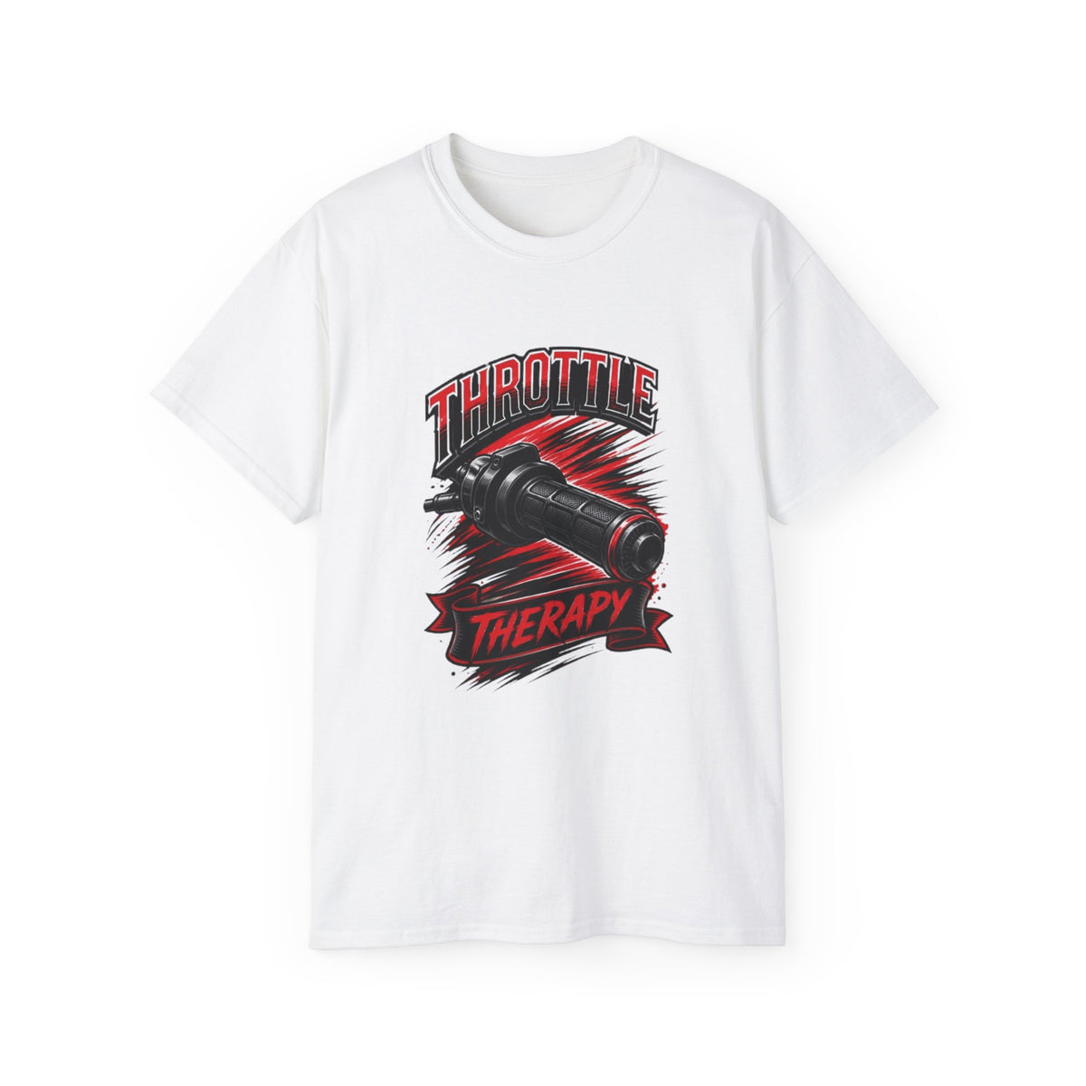 Throttle Therapy Tee – Motorcycle Spark Plug Racing T‑Shirt