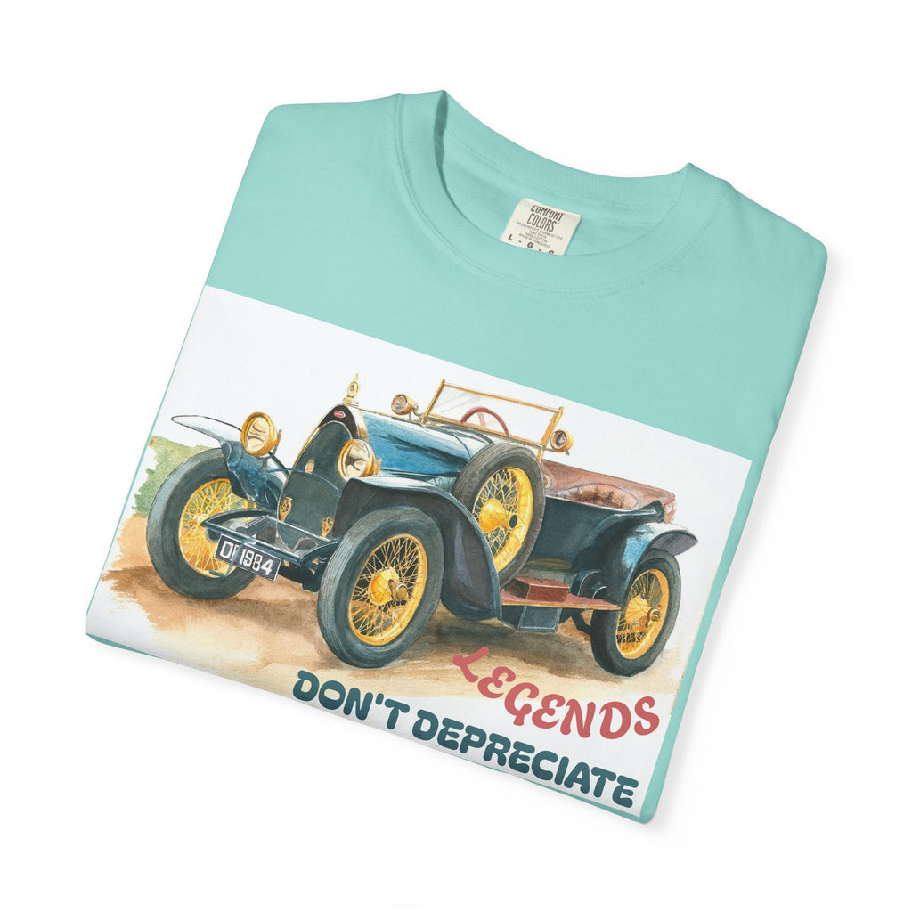 Vintage Car T‑Shirt — “Legends Don’t Depreciate” Classic Auto Graphic Tee