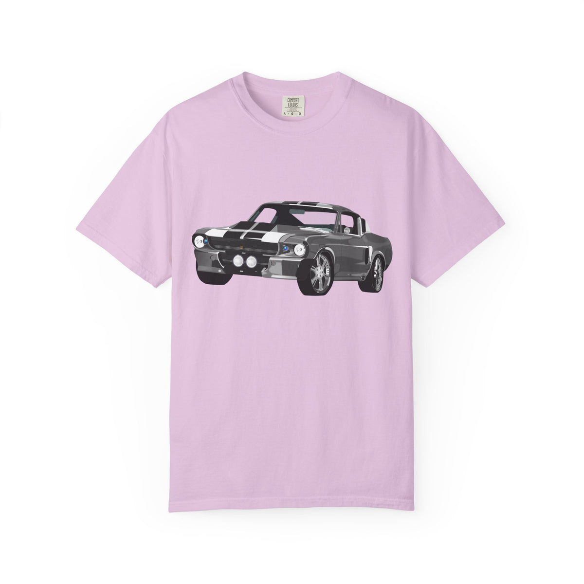 Classic Muscle Car Graphic T-Shirt — Retro Shelby GT Race Stripes Tee