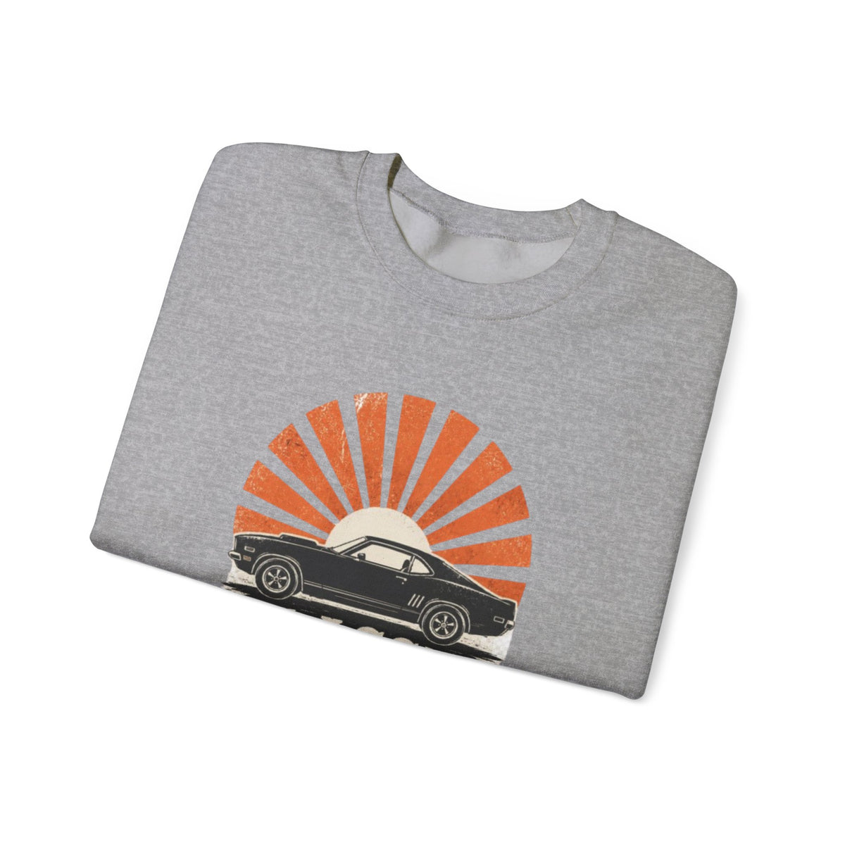 Classic Car Sweatshirt - "Classic Iron Never Dies" Retro Muscle Car Crewneck