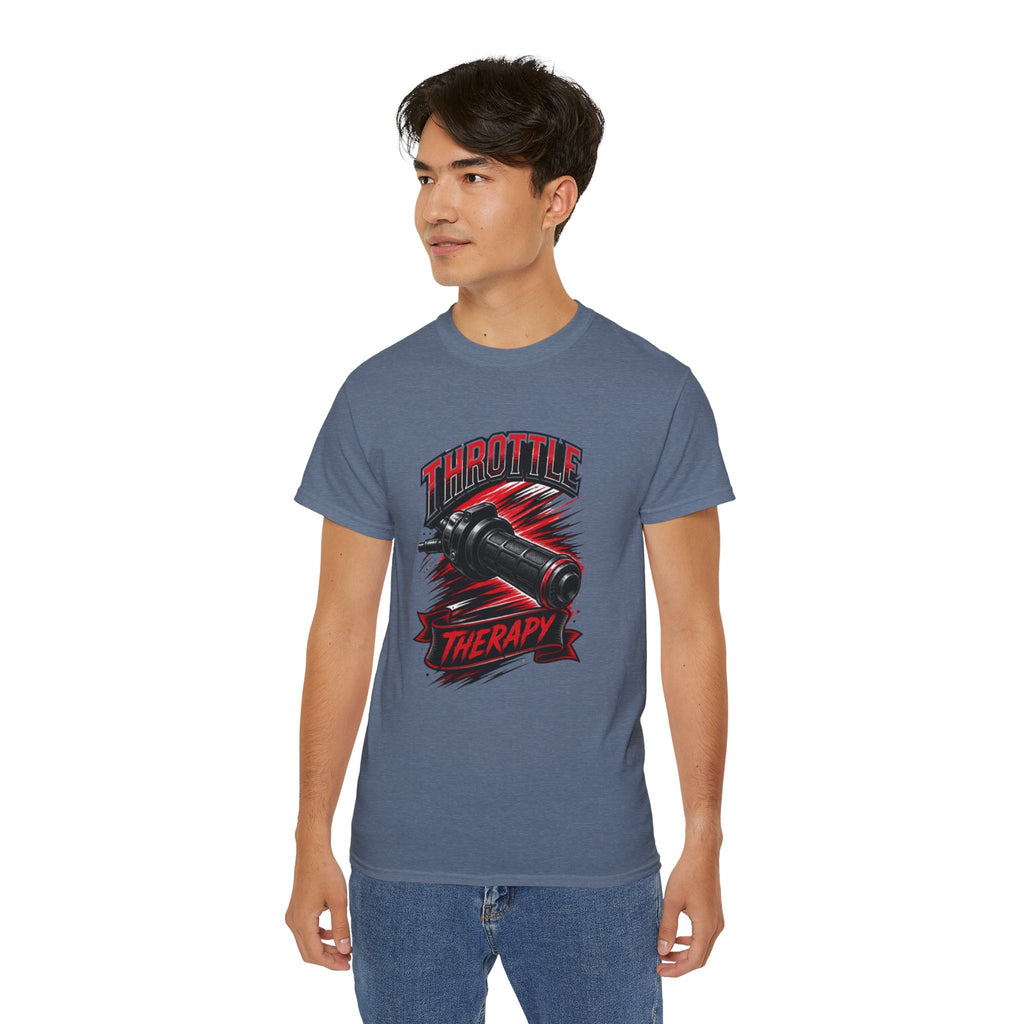 Throttle Therapy Tee – Motorcycle Spark Plug Racing T‑Shirt