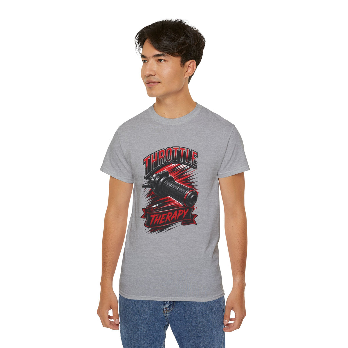 Throttle Therapy Tee – Motorcycle Spark Plug Racing T‑Shirt