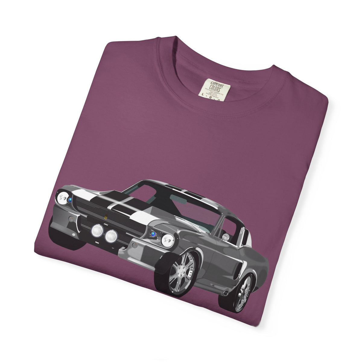 Classic Muscle Car Graphic T-Shirt — Retro Shelby GT Race Stripes Tee