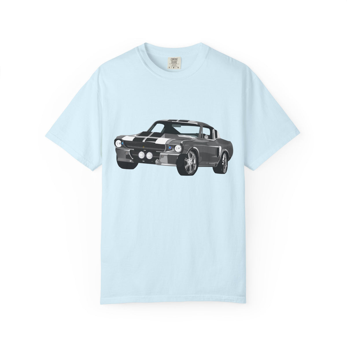 Classic Muscle Car Graphic T-Shirt — Retro Shelby GT Race Stripes Tee