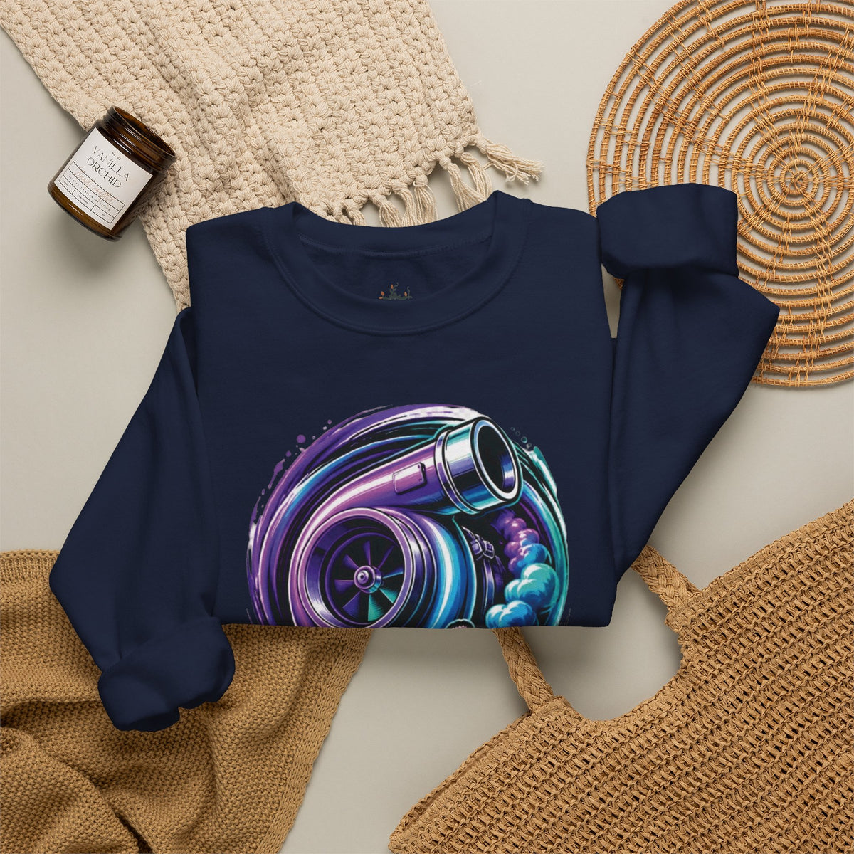 Crewneck Sweatshirt — Turbo Vibes Only Performance Graphic