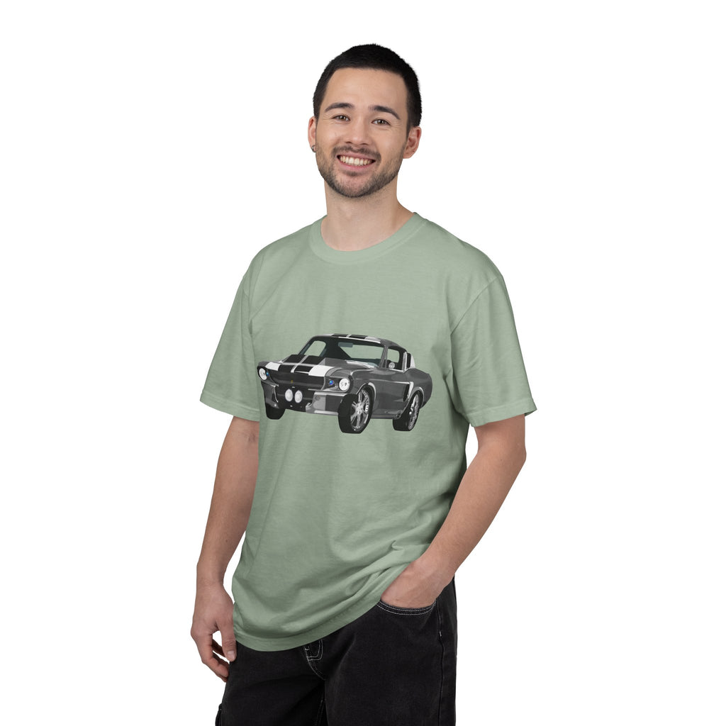 Classic Muscle Car Graphic T-Shirt — Retro Shelby GT Race Stripes Tee