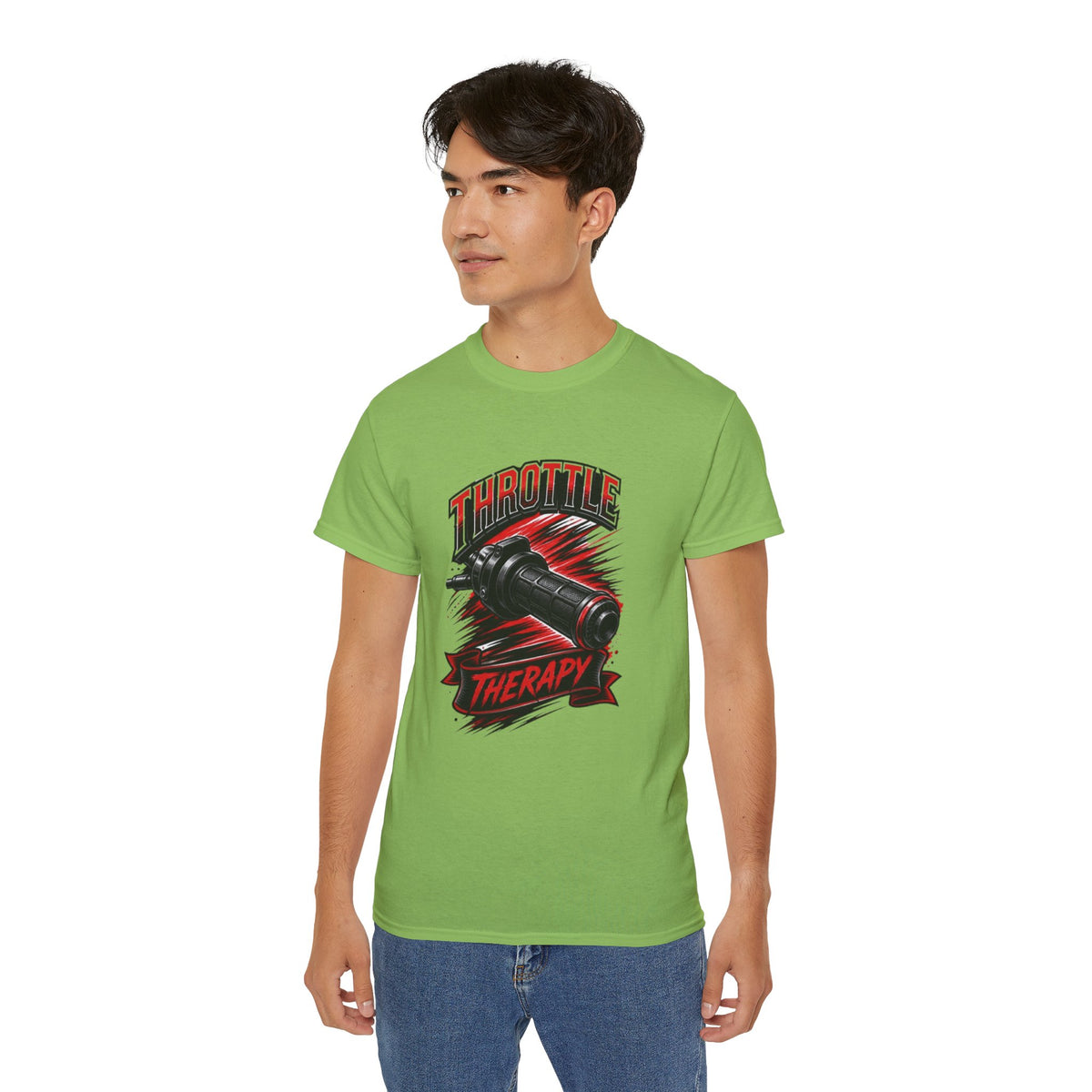 Throttle Therapy Tee – Motorcycle Spark Plug Racing T‑Shirt