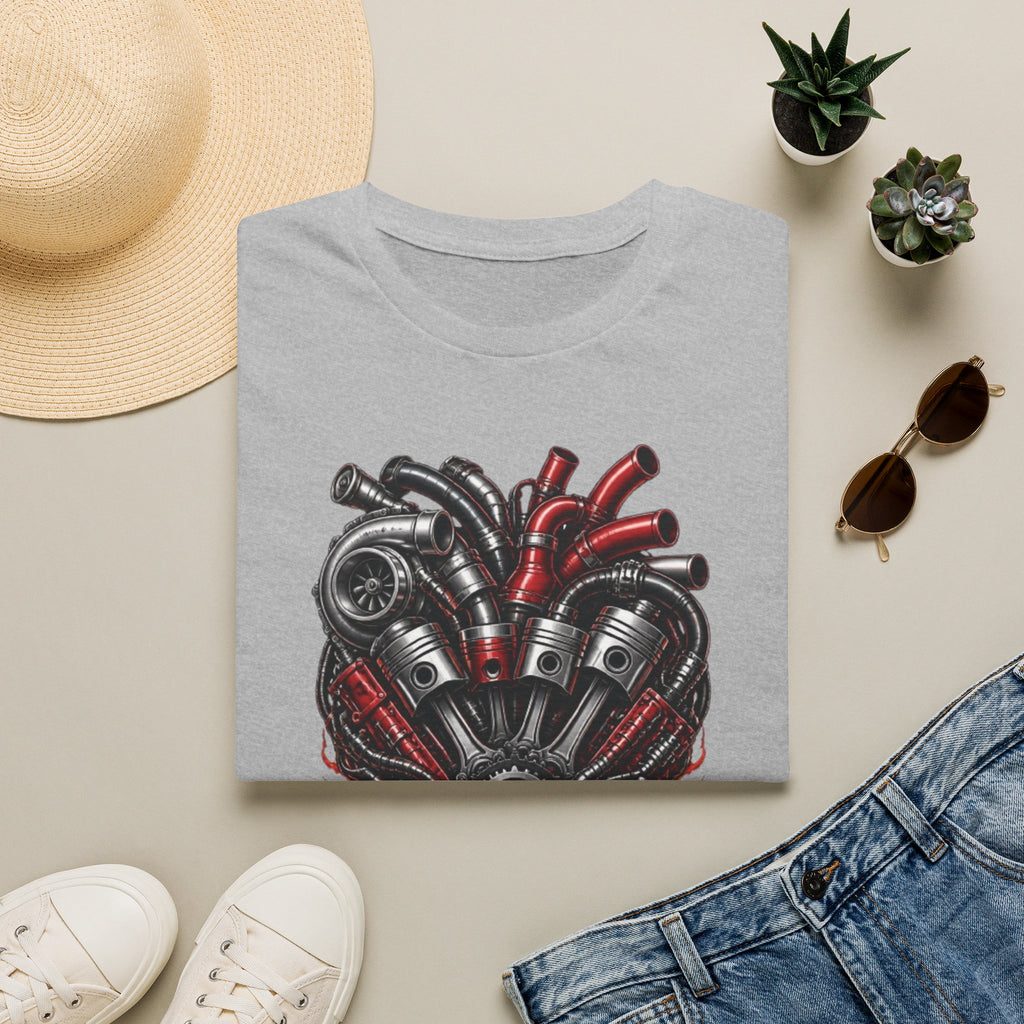 Diesel In My Veins T-Shirt — Engine Heart Graphic Tee for Car & Motor Enthusiasts