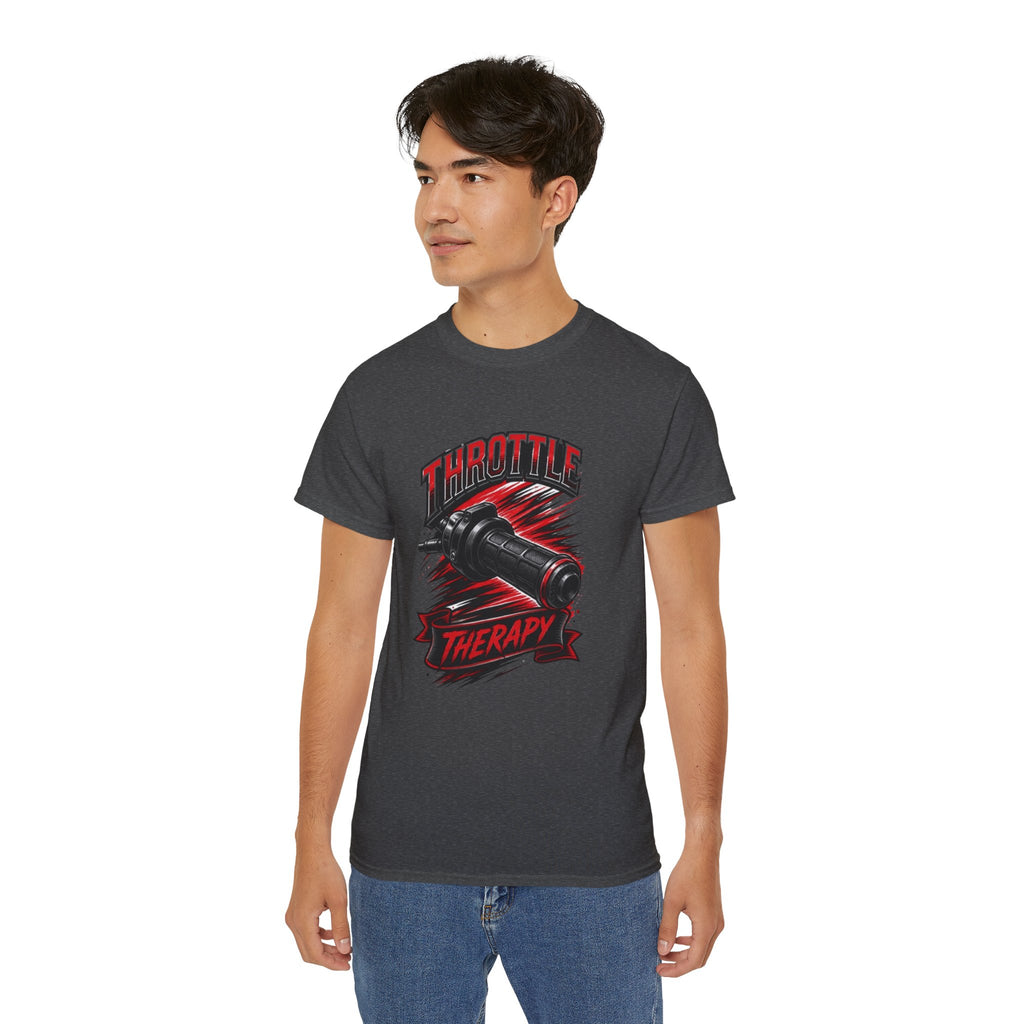 Throttle Therapy Tee – Motorcycle Spark Plug Racing T‑Shirt