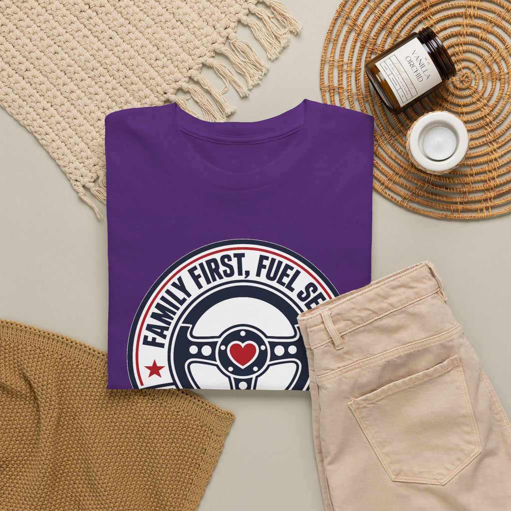 Family First, Fuel Second Tee — Steering Wheel Graphic Shirt