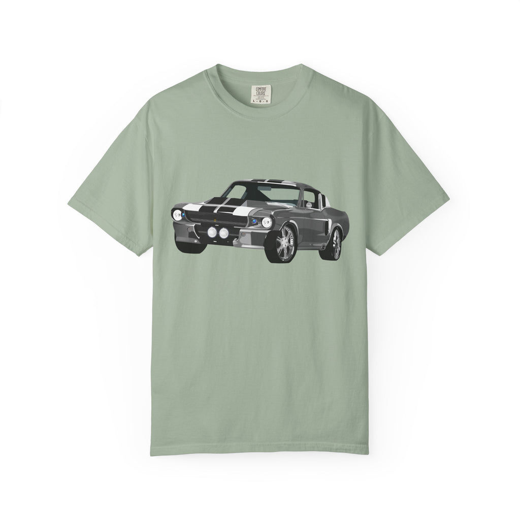 Classic Muscle Car Graphic T-Shirt — Retro Shelby GT Race Stripes Tee