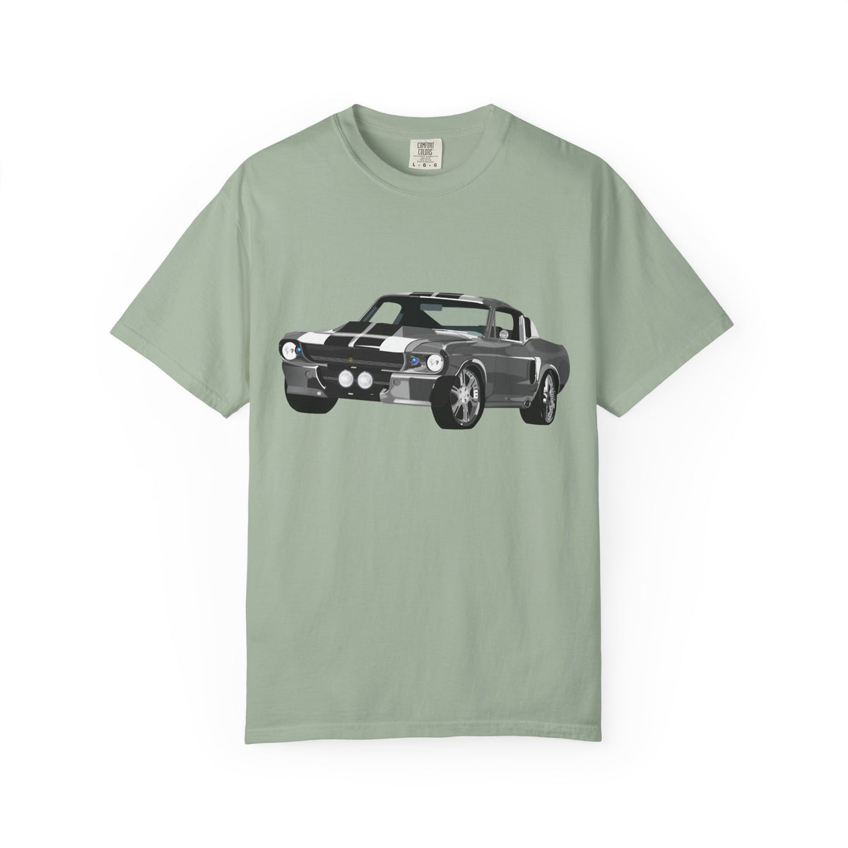 Classic Muscle Car Graphic T-Shirt — Retro Shelby GT Race Stripes Tee