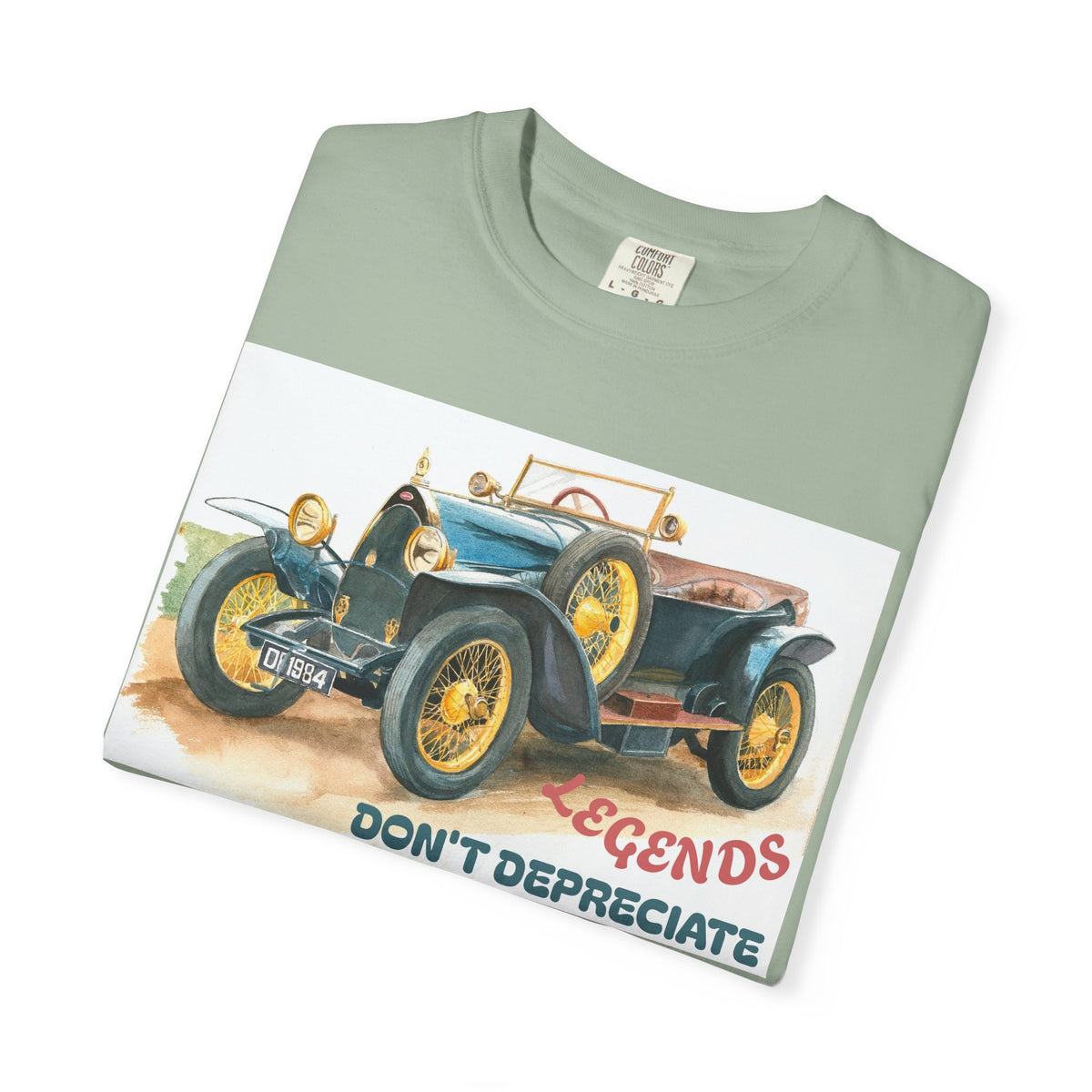 Vintage Car T‑Shirt — “Legends Don’t Depreciate” Classic Auto Graphic Tee