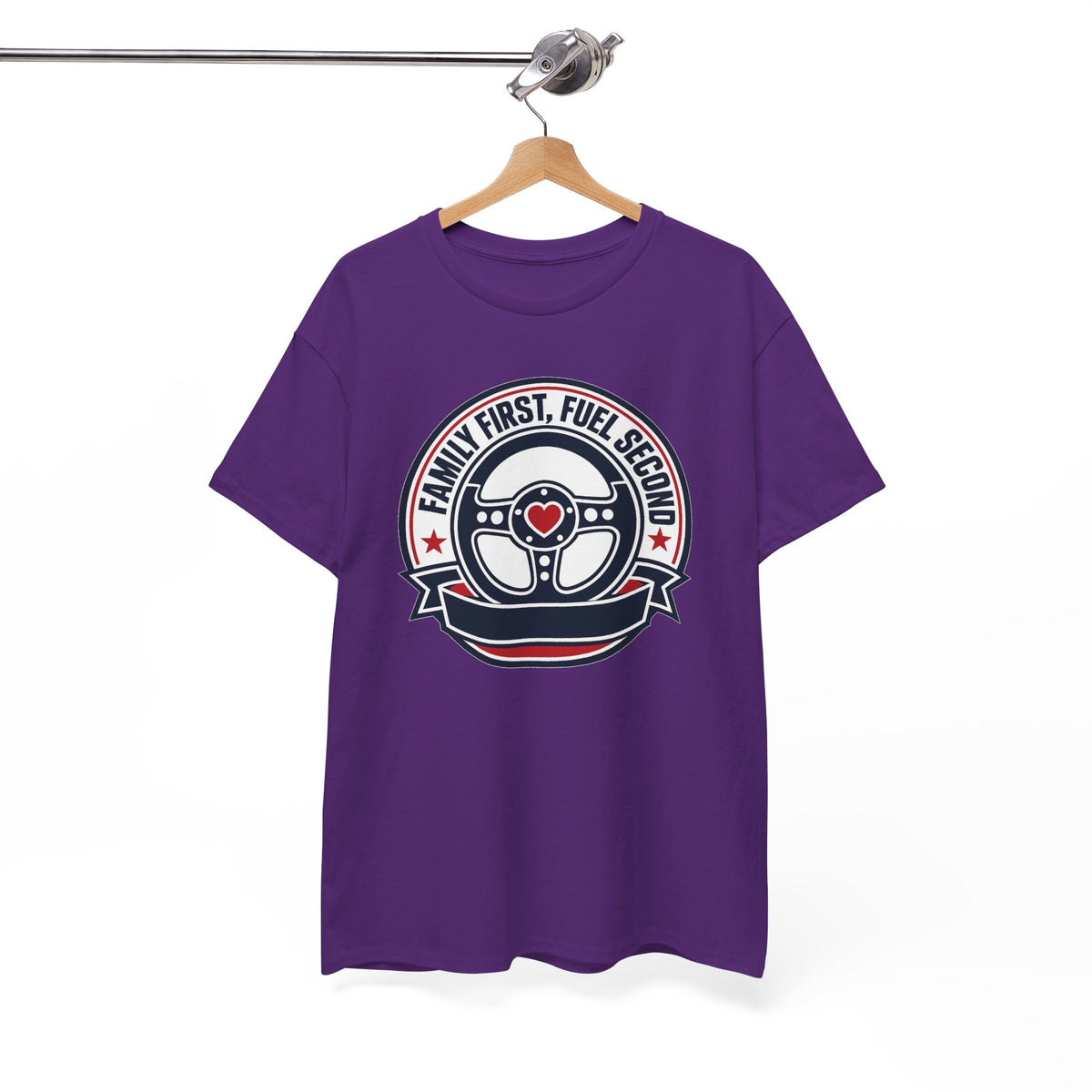 Family First, Fuel Second Tee — Steering Wheel Graphic Shirt