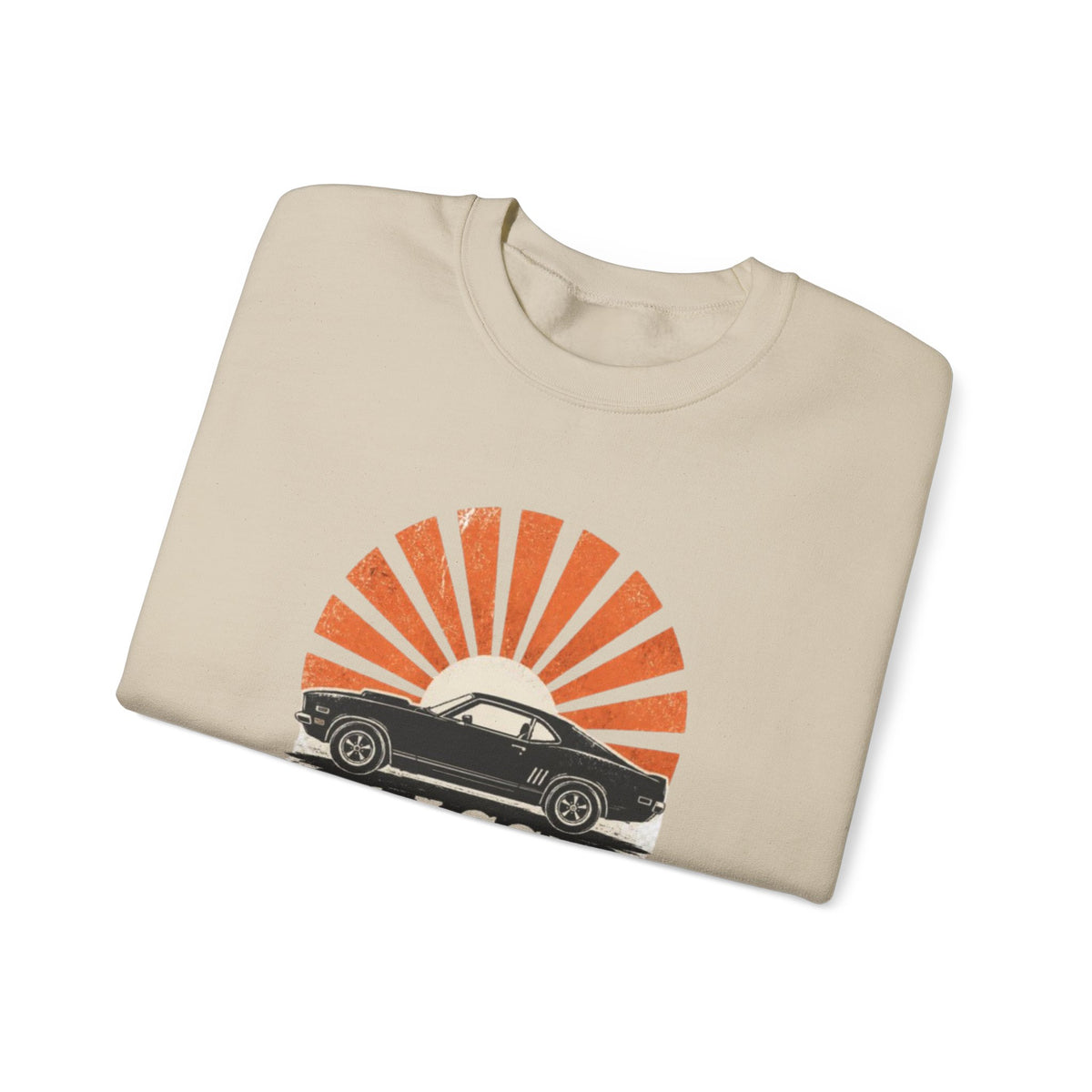 Classic Car Sweatshirt - "Classic Iron Never Dies" Retro Muscle Car Crewneck