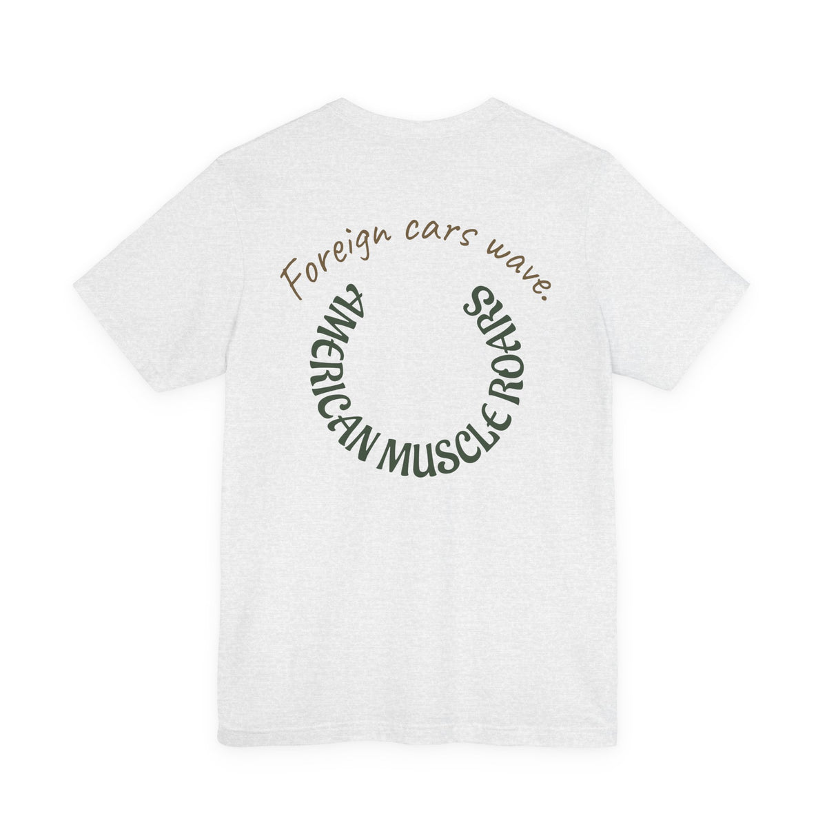 Yellow Classic Muscle Car T-Shirt | American Muscle Roars back graphic tee