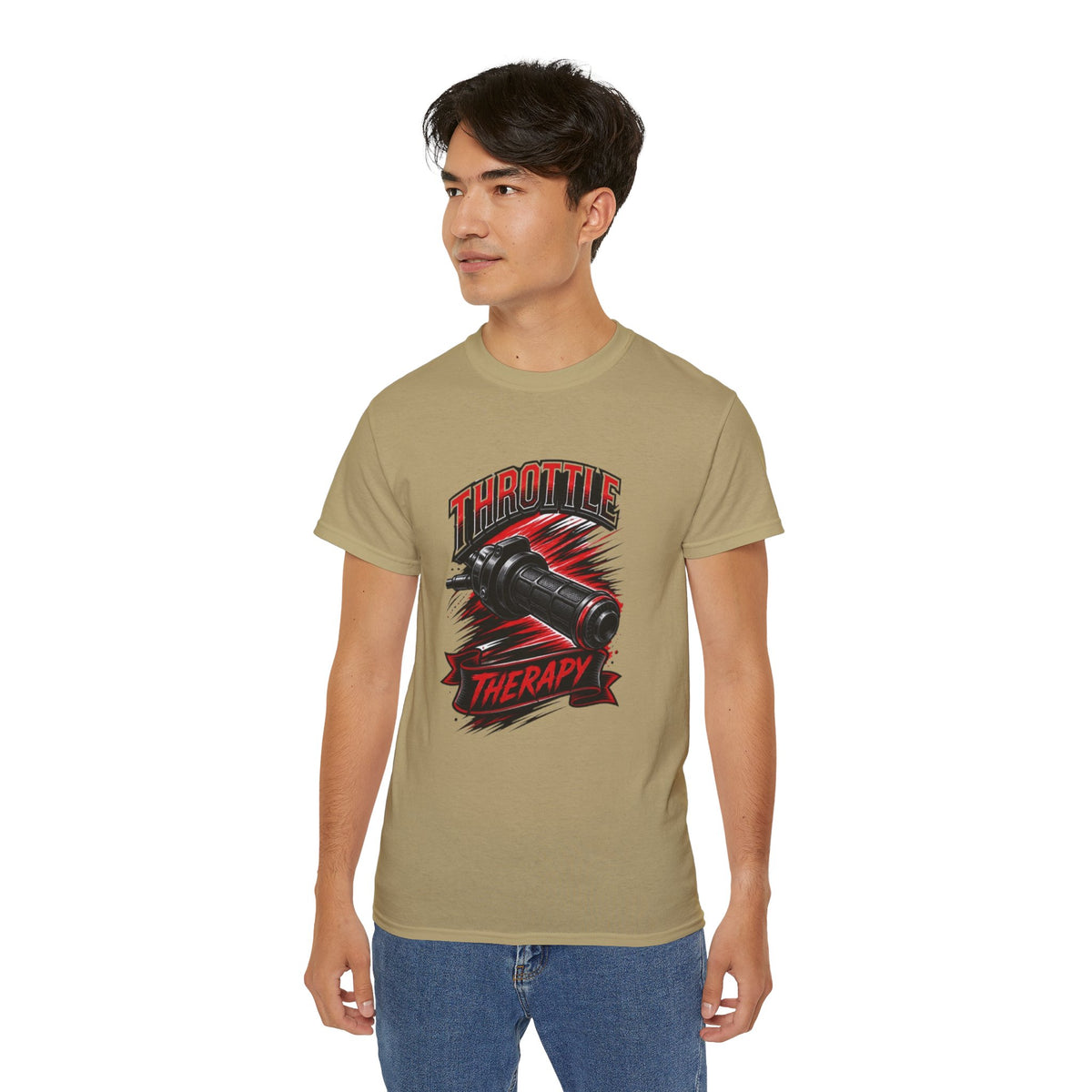 Throttle Therapy Tee – Motorcycle Spark Plug Racing T‑Shirt