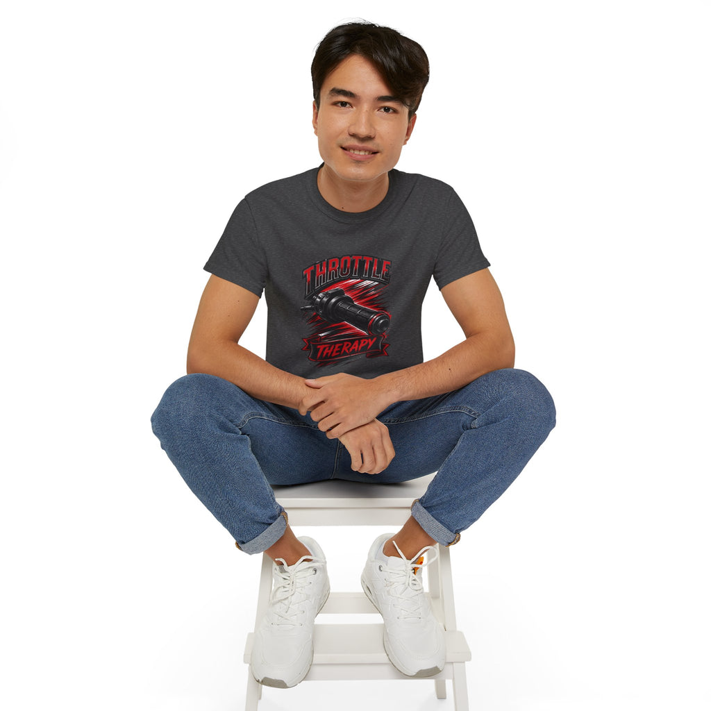 Throttle Therapy Tee – Motorcycle Spark Plug Racing T‑Shirt