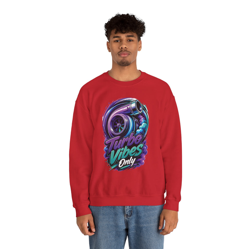 Crewneck Sweatshirt — Turbo Vibes Only Performance Graphic