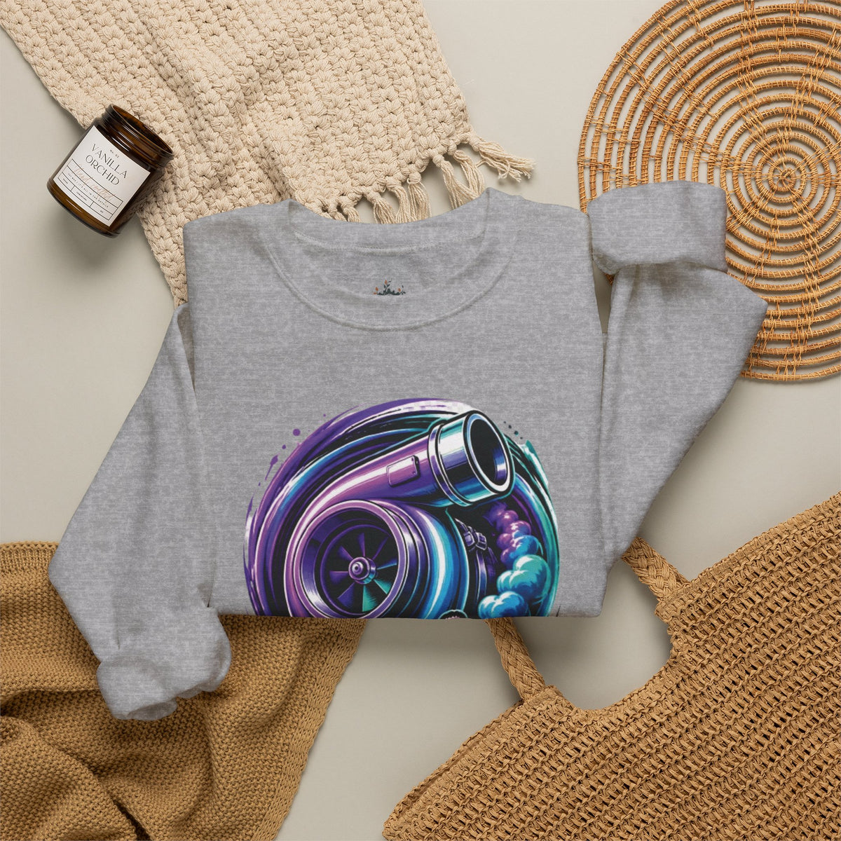 Crewneck Sweatshirt — Turbo Vibes Only Performance Graphic