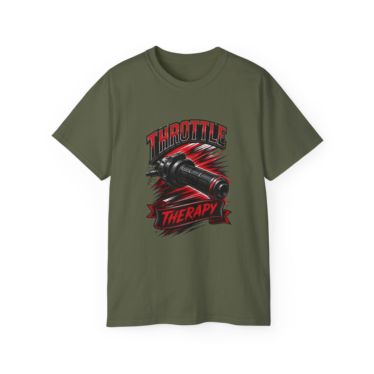 Throttle Therapy Tee – Motorcycle Spark Plug Racing T‑Shirt