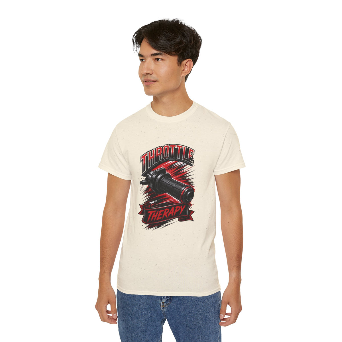 Throttle Therapy Tee – Motorcycle Spark Plug Racing T‑Shirt
