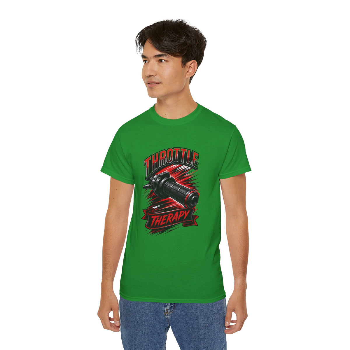 Throttle Therapy Tee – Motorcycle Spark Plug Racing T‑Shirt