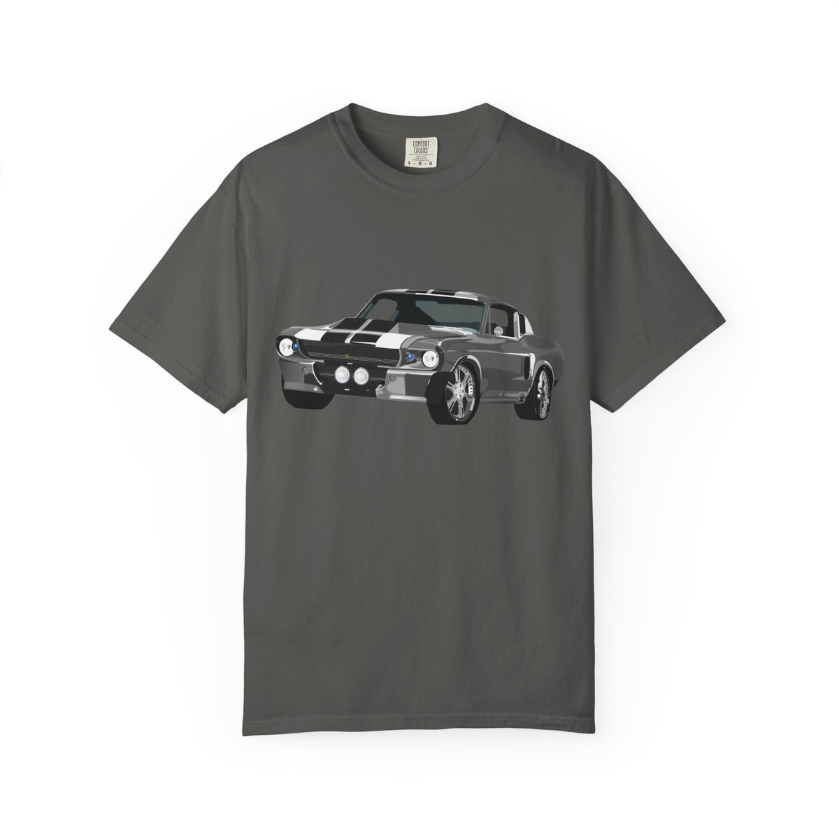 Classic Muscle Car Graphic T-Shirt — Retro Shelby GT Race Stripes Tee