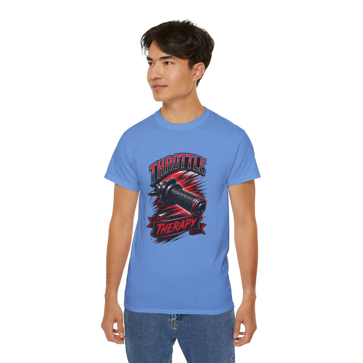 Throttle Therapy Tee – Motorcycle Spark Plug Racing T‑Shirt