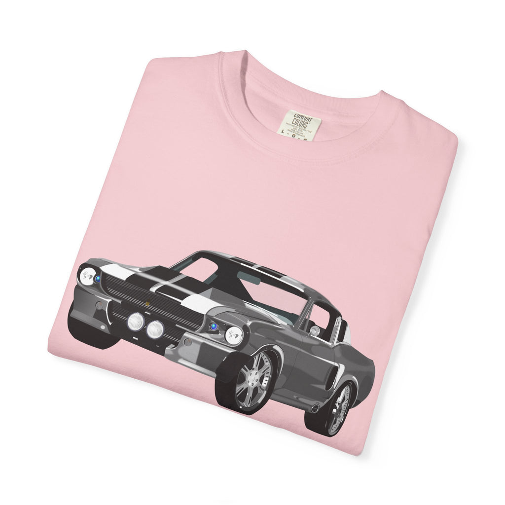Classic Muscle Car Graphic T-Shirt — Retro Shelby GT Race Stripes Tee