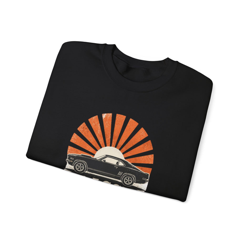 Classic Car Sweatshirt - "Classic Iron Never Dies" Retro Muscle Car Crewneck