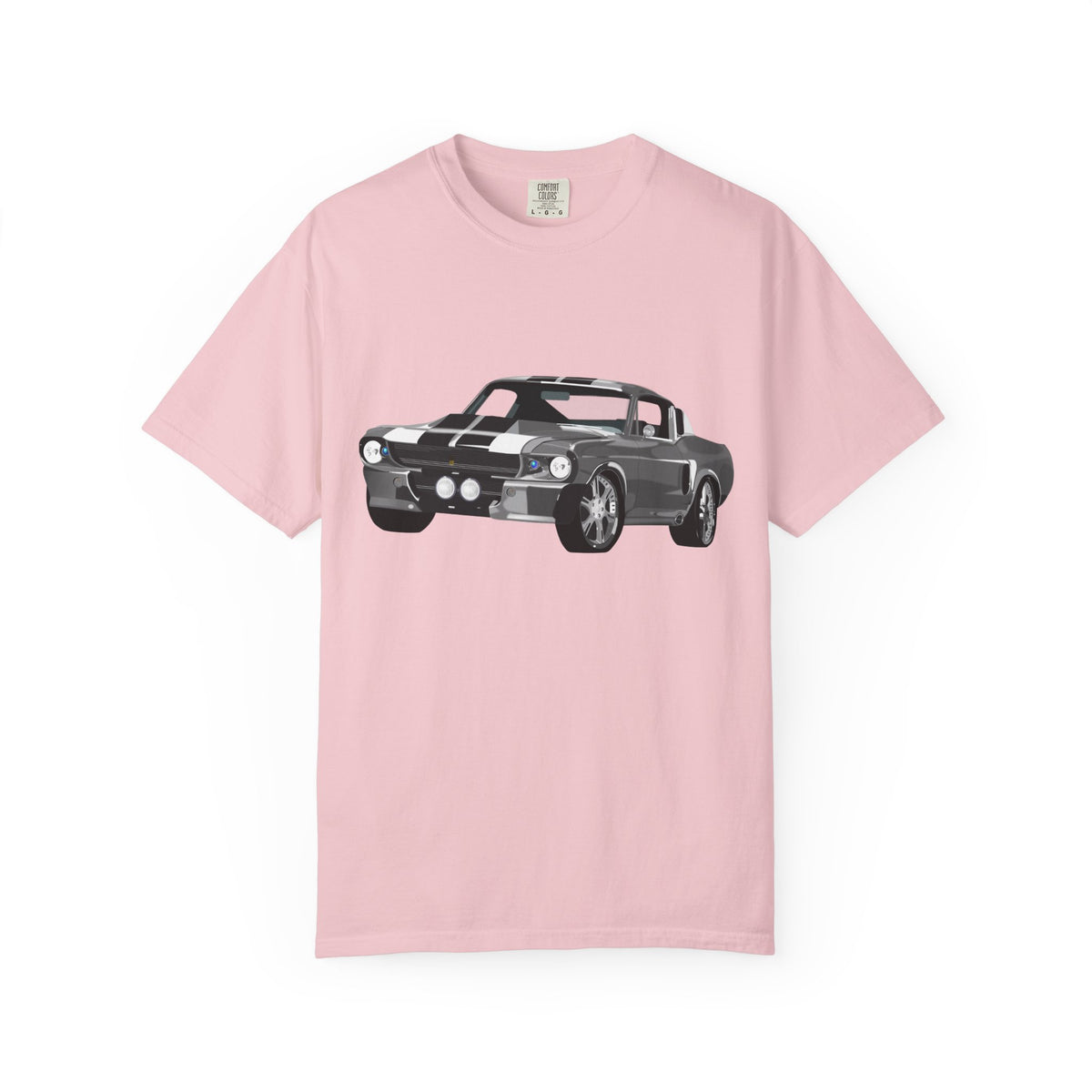 Classic Muscle Car Graphic T-Shirt — Retro Shelby GT Race Stripes Tee